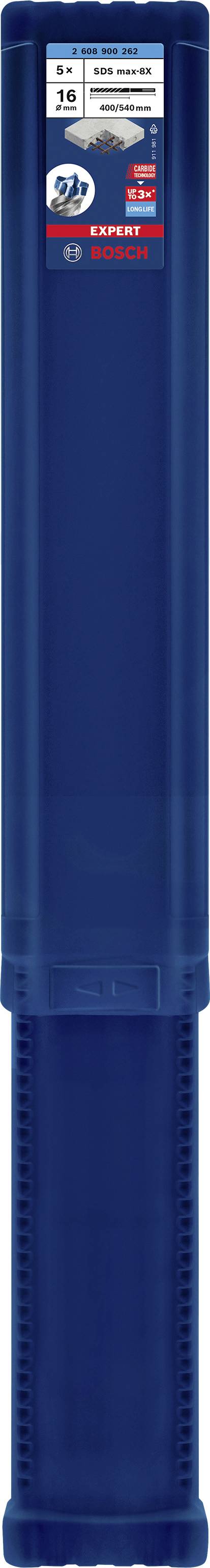 Bosch Accessories EXPERT SDS max-8X 2608900262 Hammerbohrer 5teilig 16.00mm Gesamtlänge 540mm SDS-Max 5St.
