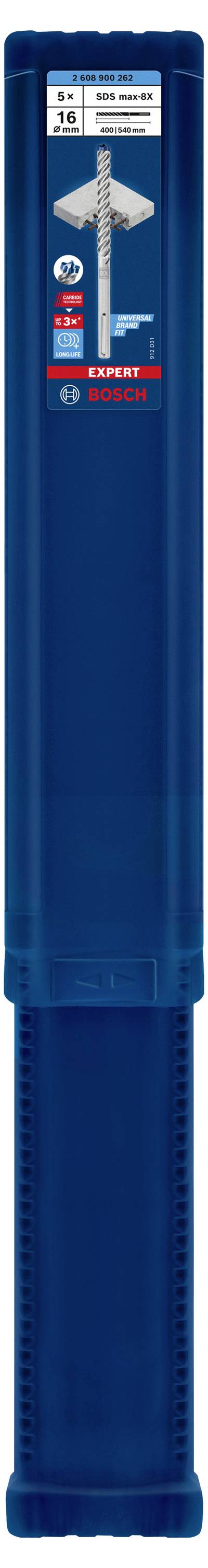 Bosch Accessories EXPERT SDS max-8X 2608900262 Hammerbohrer 5teilig 16.00mm Gesamtlänge 540mm SDS-Max 5St.