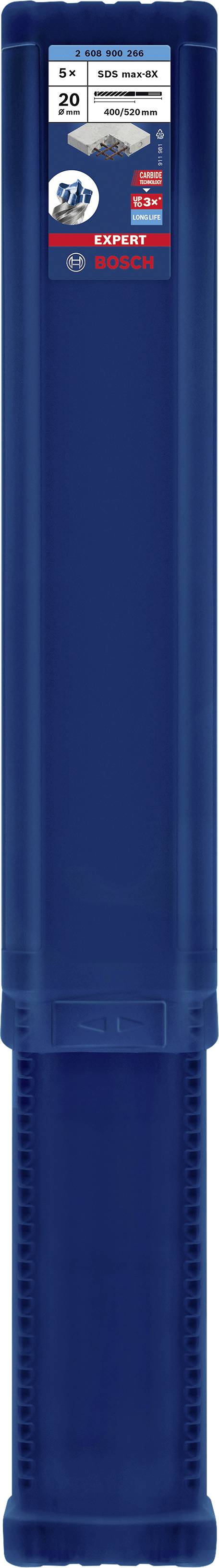 Bosch Accessories EXPERT SDS max-8X 2608900266 Hammerbohrer 5teilig 20.00mm Gesamtlänge 520mm SDS-Max 5St.