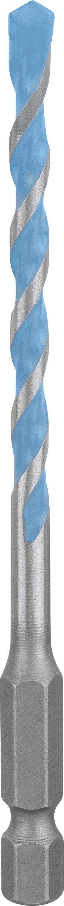 Ein blauer Spiralbohrer mit silbernem Schaft, geeignet für präzises Bohren in verschiedenen Materialien.