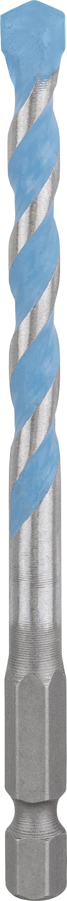 Bohrer mit blauem und silbernem Design, für Bohraufgaben in harten Materialien geeignet.