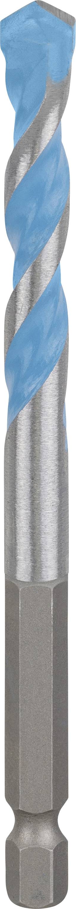 Metallbohrer mit spiraliger, blauer Beschichtung und sechseckigem Schaft. Geeignet für präzises Bohren in Metalloberflächen.