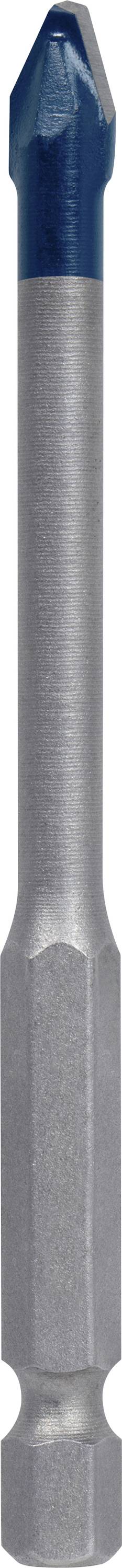 Ein grauer Metallbohrer mit blau gefärbter Spitze. Geeignet für präzises Bohren in Materialien wie Keramik oder Glas.