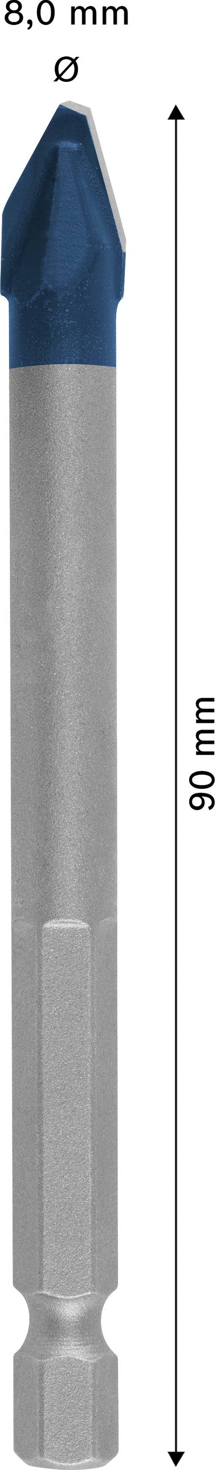 Bosch Accessories EXPERT HEX-9 HardCeramic 2608900592 Fliesenbohrer 1 Stück 8 mm Gesamtlänge 90 mm Sechskantschaft 1 St.