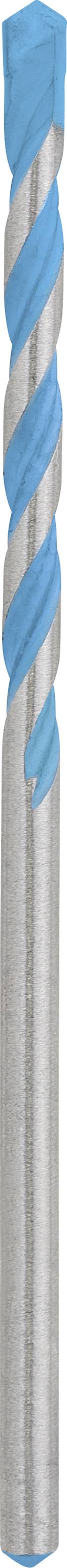 Ein metallener Fräser mit blauer Spiralklinge, von oben nach unten gedreht. Der Fräser wird häufig für Präzisionsarbeiten verwendet.