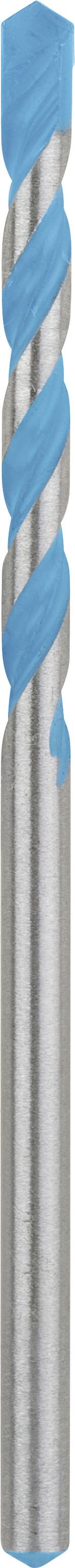 Eine silberne Fräsmaschine mit blauer Spirale entlang des Schafts, zur Metallbearbeitung verwendet.