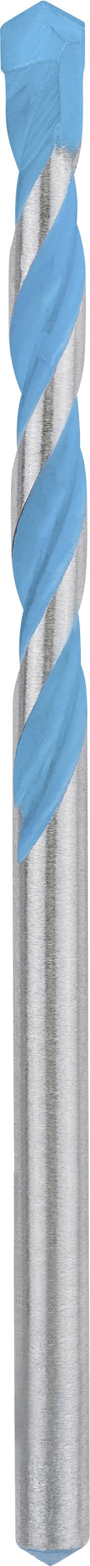 Ein blauer Spiralbohrer mit einem silbernen Schaft, verwendet zum Bohren von Löchern in Materialien.