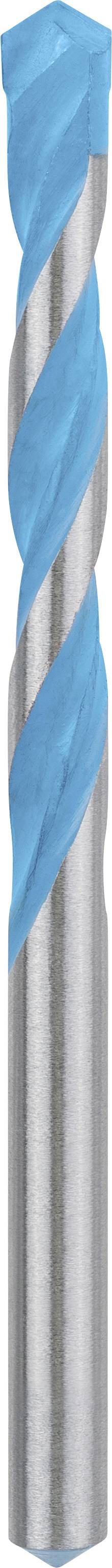 Ein Spiralbohrer mit blauem spiralförmigem Schneidteil, zum Bohren von Löchern in Materialien wie Metall oder Holz.