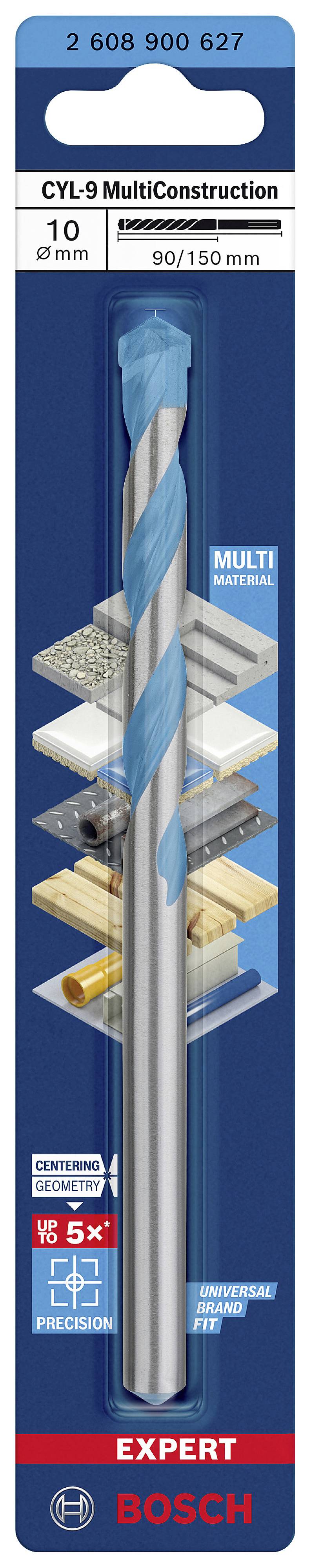 Bosch Accessories EXPERT CYL-9 MultiConstruction 2608900627 Mehrzweckbohrer 1 Stück 10 mm Gesamtlänge 150 mm Zylinderschaft 1 St.