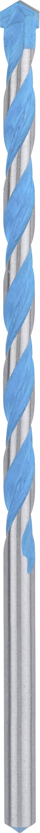 Blauer, spiralförmiger Schneidefräser aus Metall, geeignet für Fräsarbeiten in Holz oder Kunststoff.