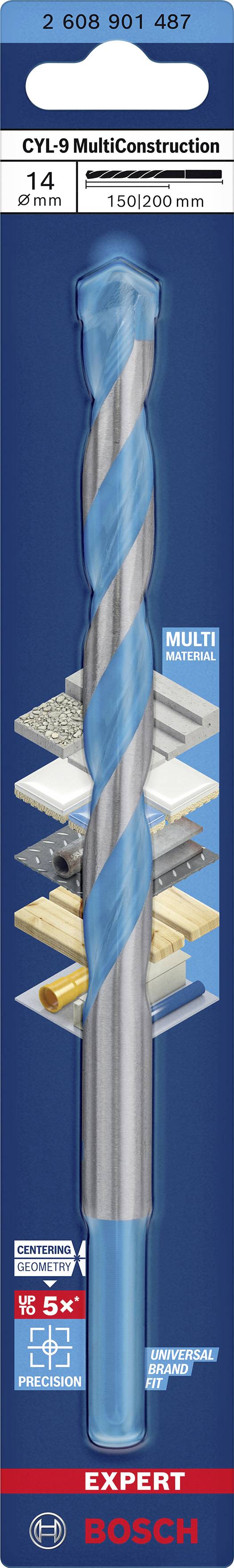 Bosch Accessories EXPERT CYL-9 MultiConstruction 2608901487 Mehrzweckbohrer 1 Stück 14 mm Gesamtlänge 200 mm Zylinderschaft 1 St.