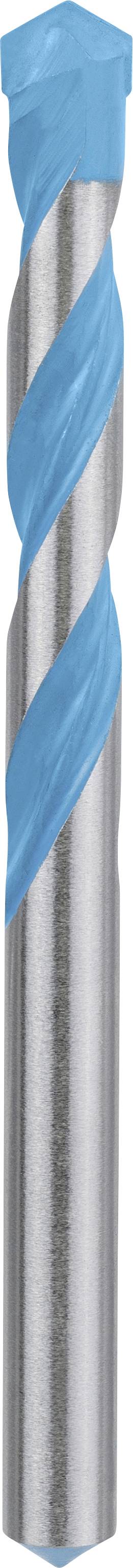 Ein Fräser mit silbernem Metallschaft und blauer spiralförmiger Schneide, geeignet für präzise Bearbeitungen in Metall oder Holz.