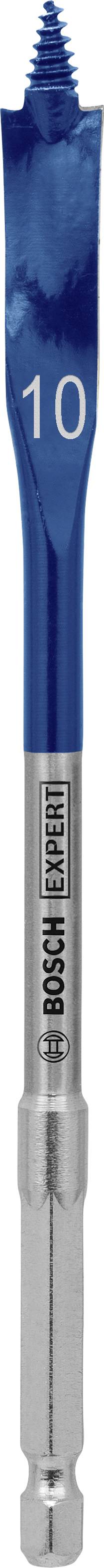 Ein blauer Holzbohrer der Größe 10 mit einem zylindrischen Schaft aus Metall, geeignet für das Bohren in Holzoberflächen.