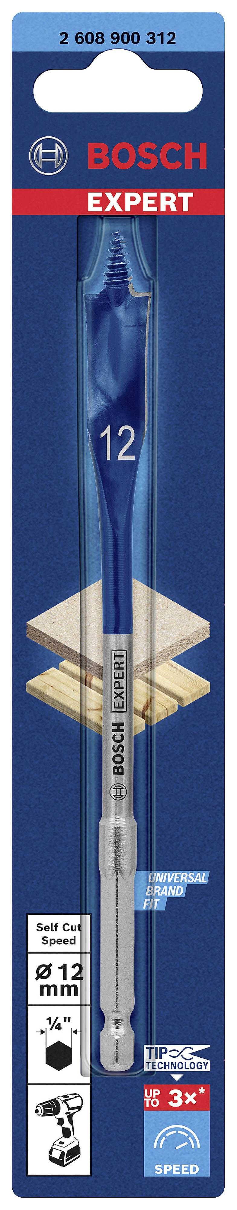 Bosch Accessories 2608900312 Holz-Fräsbohrer ück 12mm Gesamtlänge 152mm Sechskantschaft