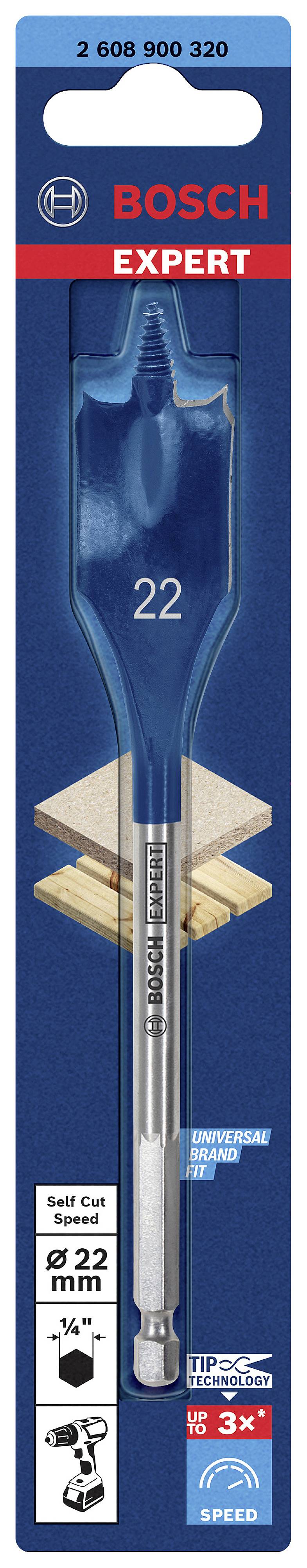 Bosch Accessories 2608900320 Holz-Fräsbohrer 1 Stück 22mm Gesamtlänge 152mm Sechskantschaft 1St.