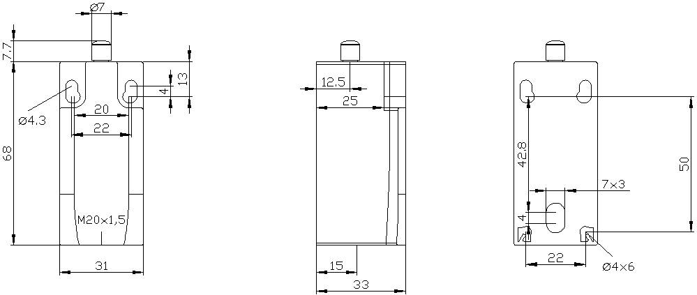 Siemens 3SX51100BK 3SX5110-0BK Positionsschalter 10A tastend IP65 1St.