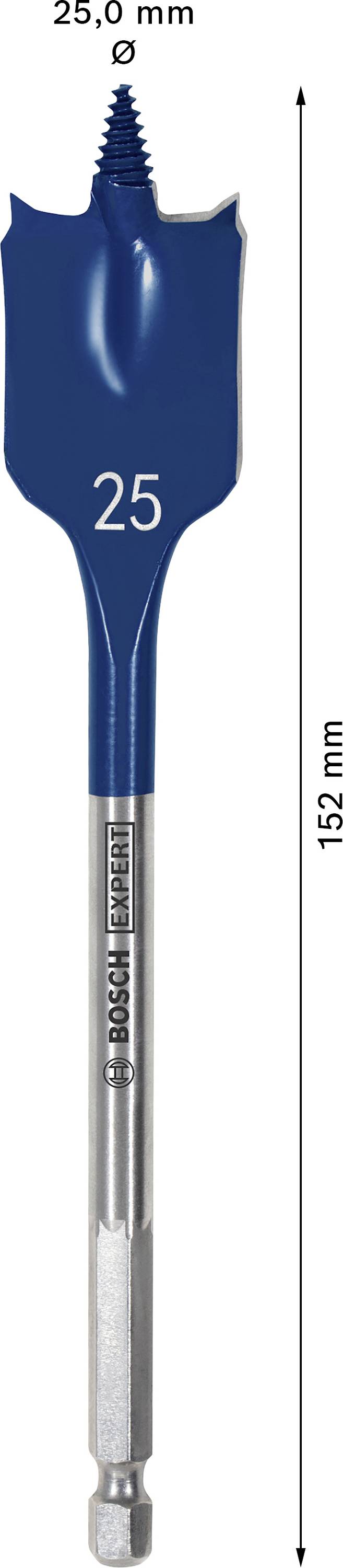 Bosch Accessories 2608900322 Holz-Fräsbohrer 1 Stück 25mm Gesamtlänge 152mm Sechskantschaft 1St.