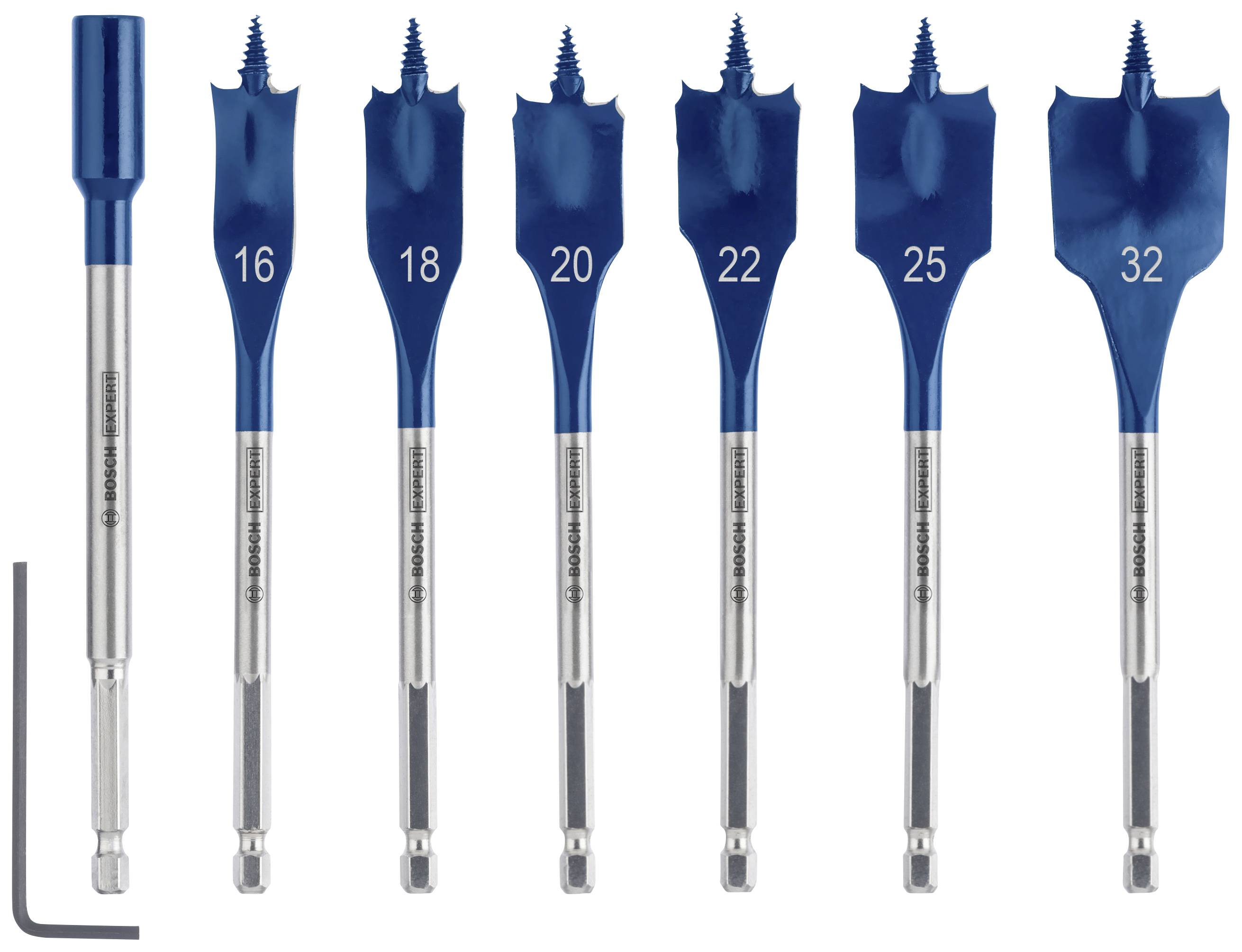 Bosch Accessories 2608900334 Holz-Fräsbohrer-Set 7teilig 16 mm, 18 mm, 20 mm, 22 mm, 25 mm, 32mm Gesamtlänge 152mm