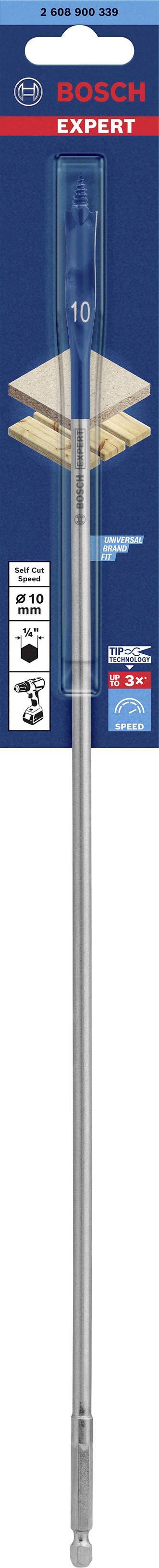 Bosch Accessories 2608900339 Holz-Fräsbohrer 1 Stück 10mm Gesamtlänge 400mm Sechskantschaft 1St.