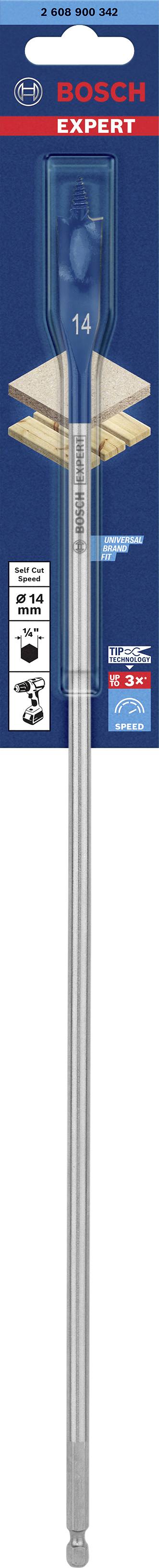 Bosch Accessories 2608900342 Holz-Fräsbohrer 1 Stück 14mm Gesamtlänge 400mm Sechskantschaft 1St.