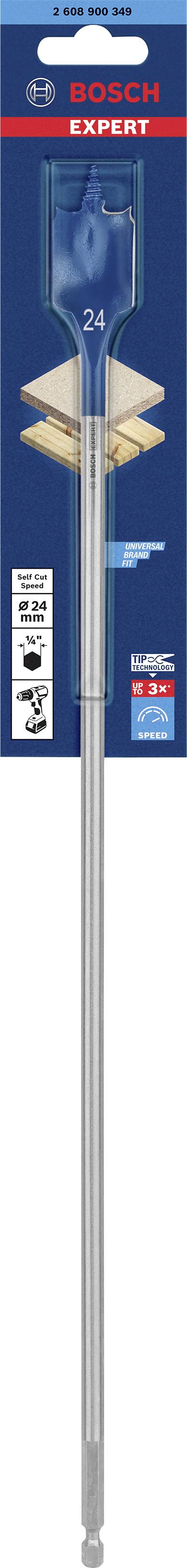 Bosch Accessories 2608900349 Holz-Fräsbohrer 1 Stück 24mm Gesamtlänge 400mm Sechskantschaft 1St.