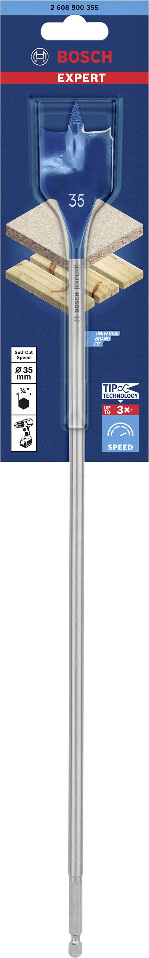 Bosch Accessories 2608900355 Holz-Fräsbohrer 1 Stück 35mm Gesamtlänge 400mm Sechskantschaft 1St.