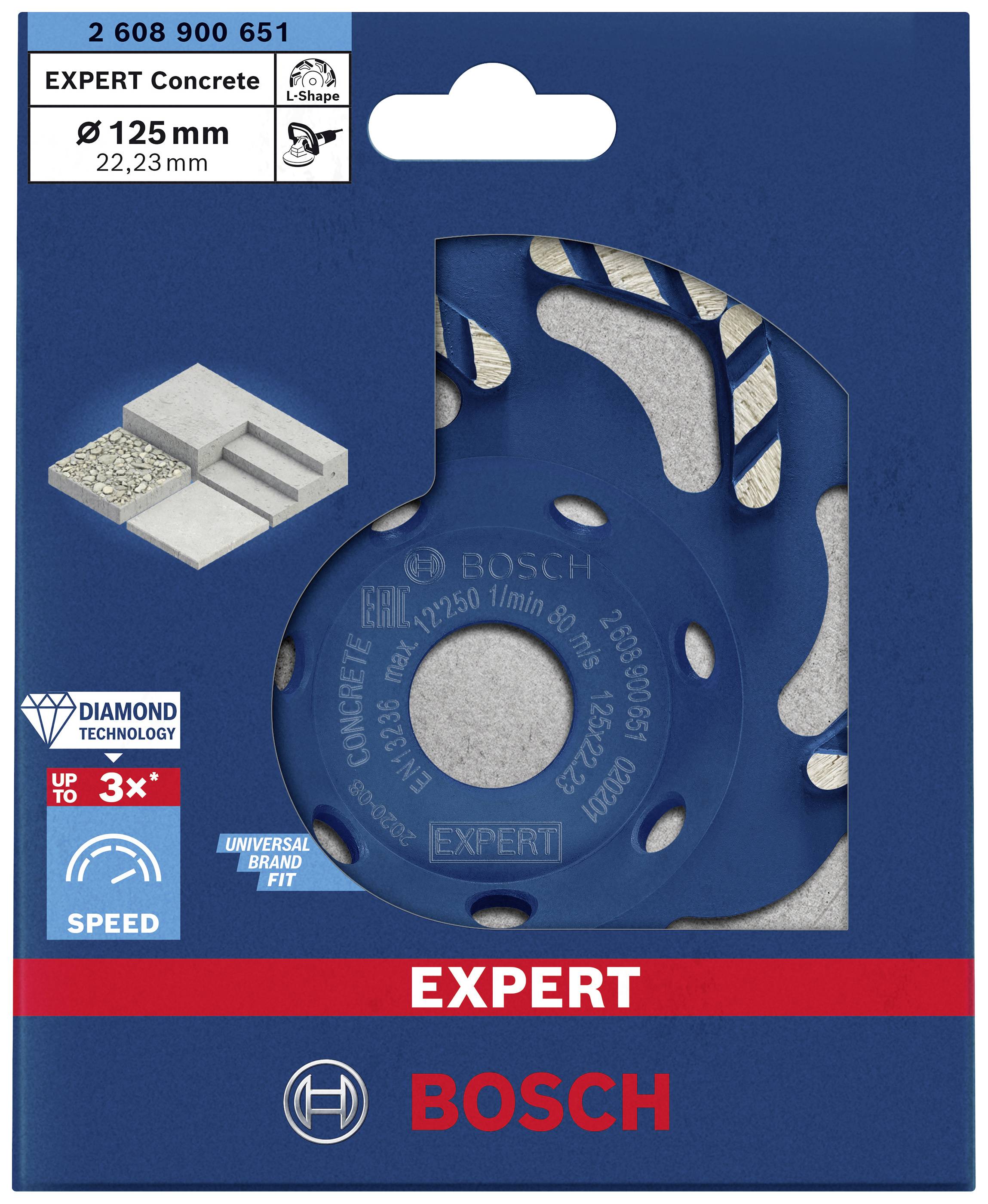 Bosch Accessories 2608900651 EXPERT Concrete Diamanttopfscheibe, 125 x 22,23 x 4,5 mm EXPERT Concrete 1 St.