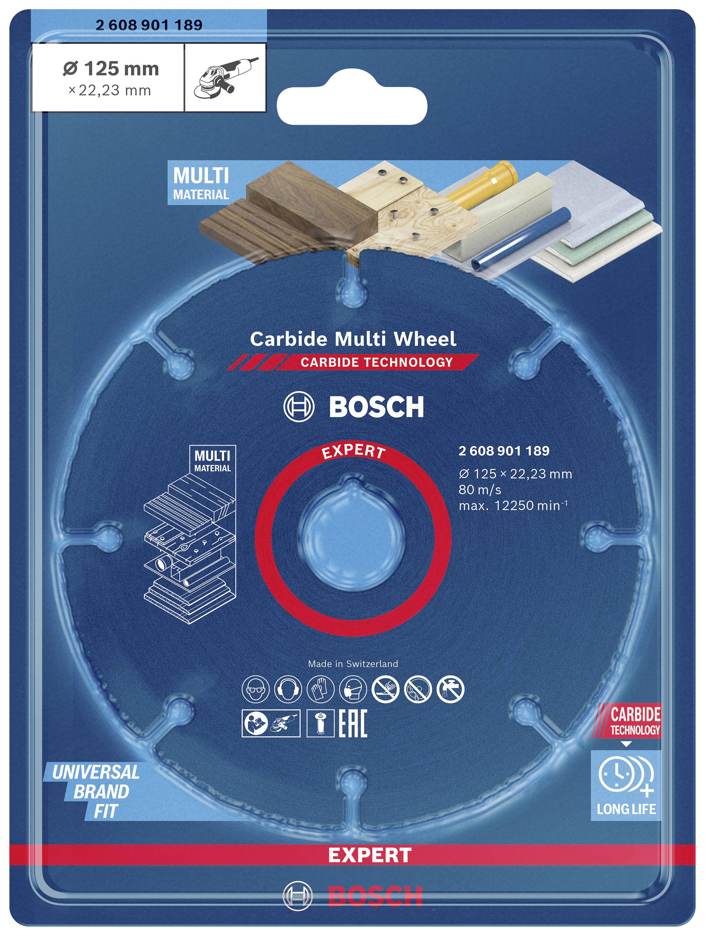 Bosch Accessories EXPERT Carbide Multi Wheel 2608901189 Trennscheibe gerade 125 mm 1 St.