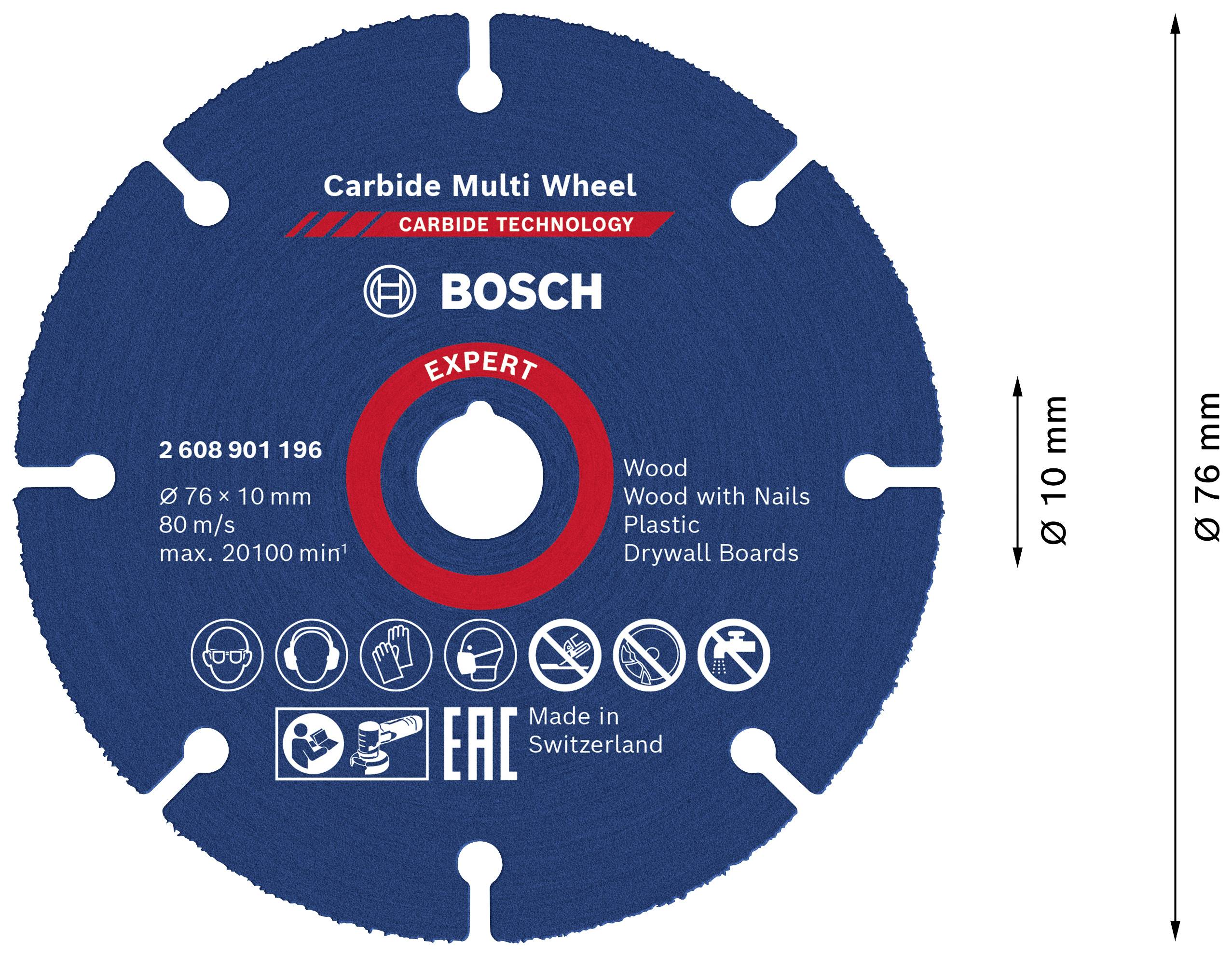 Bosch Accessories EXPERT Carbide Multi Wheel 2608901196 Trennscheibe gerade 76 mm 1 St.
