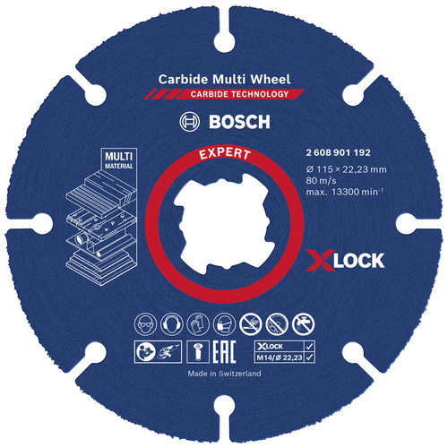 Bosch Accessories EXPERT Carbide Multi Wheel X-LOCK 2608901192 Trennscheibe gerade 115mm 1St.