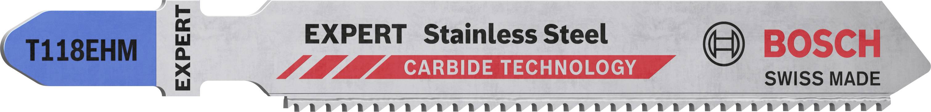 Sägeblatt T118EHM für Edelstahl, Bosch Expert, Swiss Made, mit Carbide Technology.