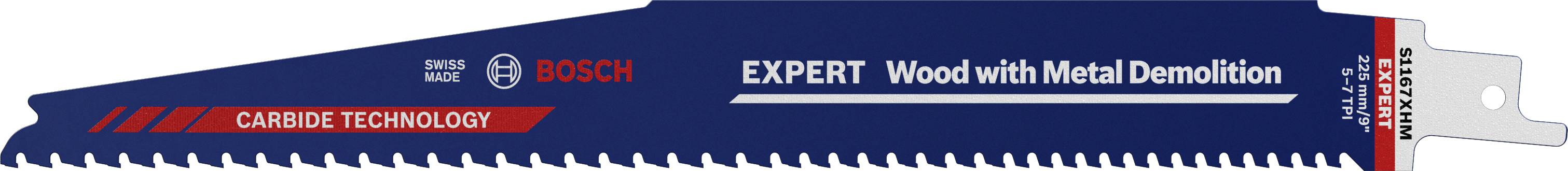 Bosch Accessories 2608900398 EXPERT ‘Wood with Metal Demolition’ S 1167 XHM Säbelsägeblatt, 1 Stück Sägeblatt-Länge 225 mm 1 St.