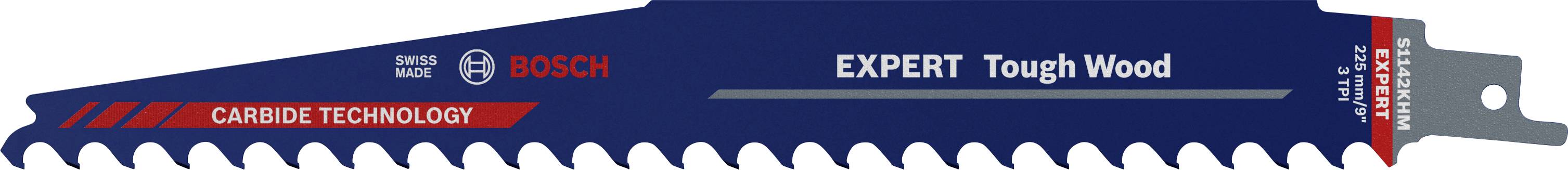 Bosch Accessories 2608900403 EXPERT ‘Tough Wood’ S 1142 KHM Säbelsägeblatt, 1 Stück Sägeblatt-Länge 225 mm 1 St.