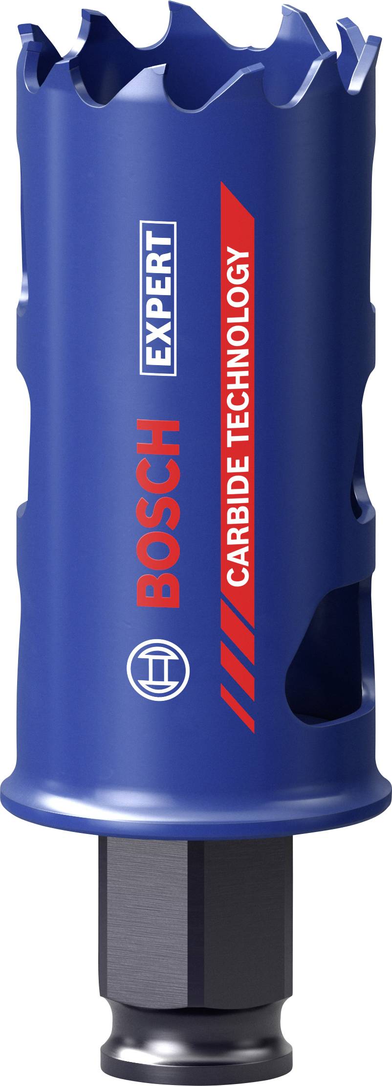 'Blaue Bohrkrone von Bosch mit Beschriftung 