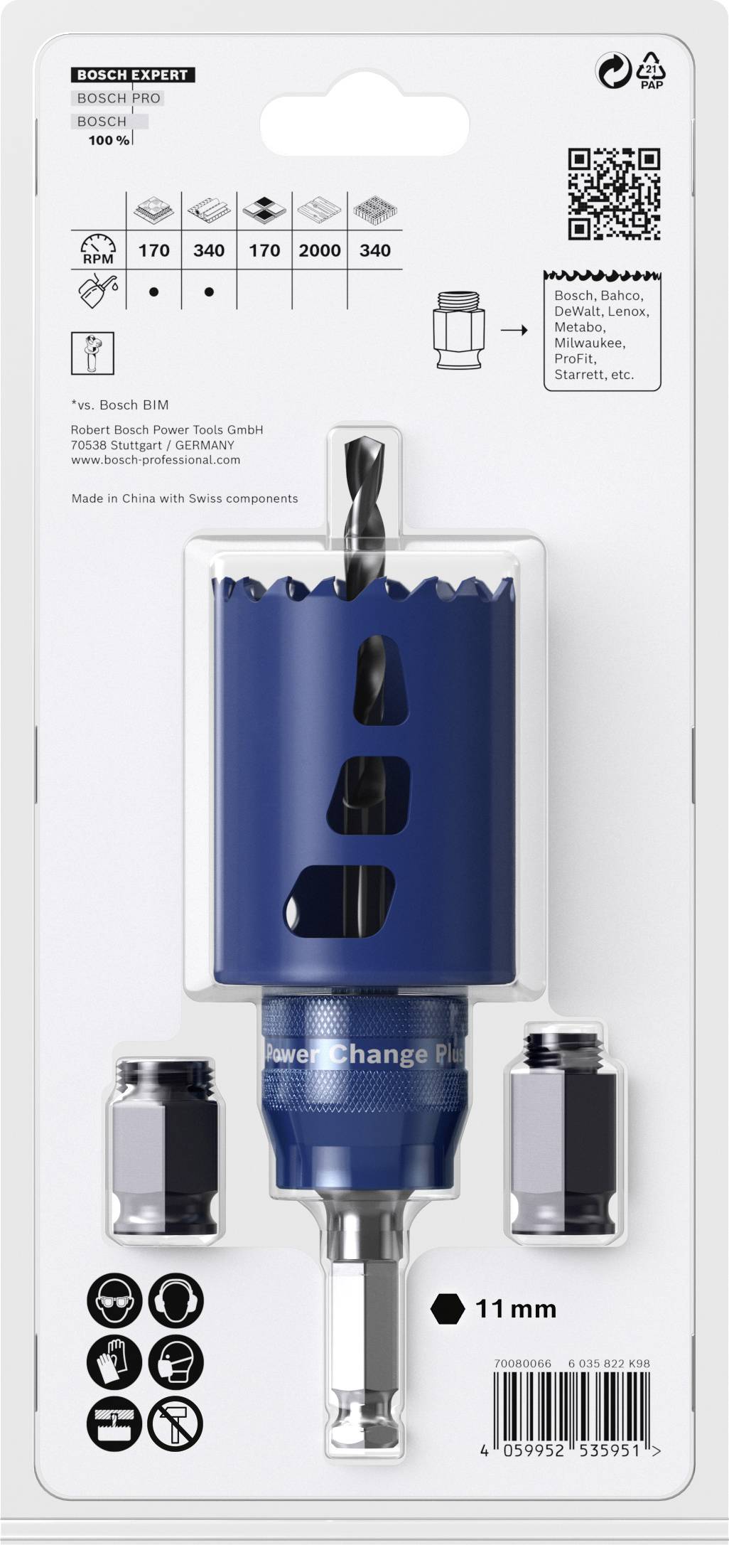 Bosch Accessories EXPERT Tough 2608900449 LochsägenSet 5teilig 51mm