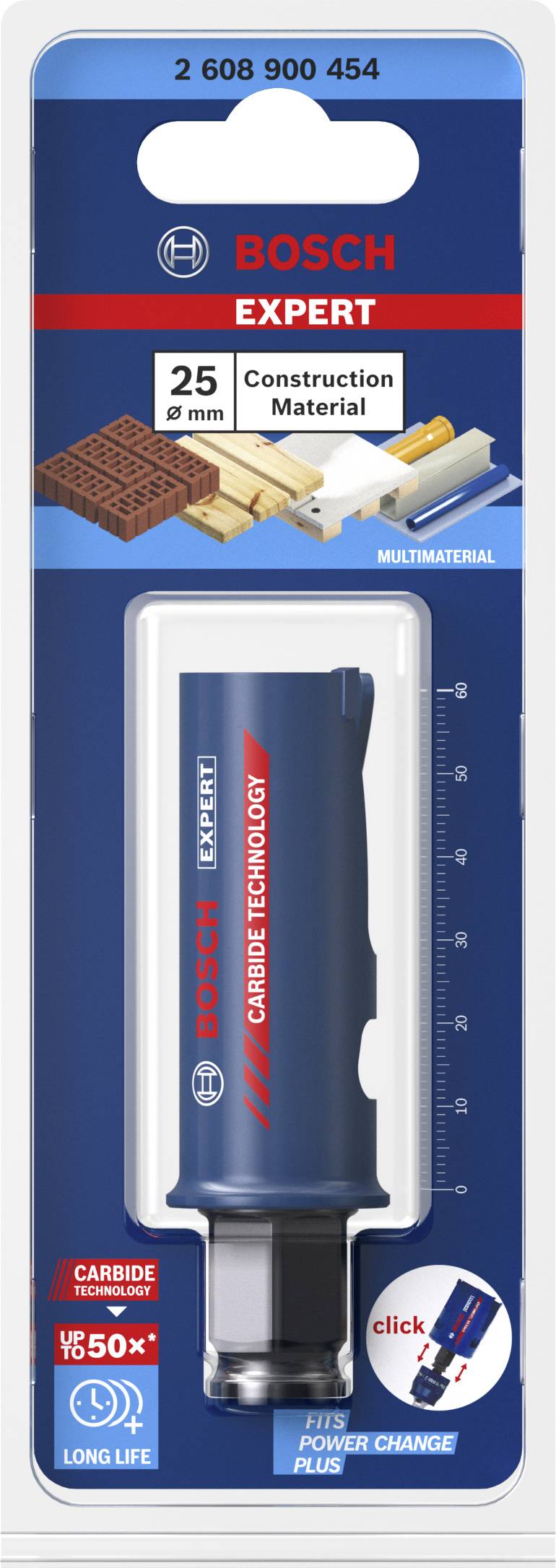 Ersatzsägeblatt Bosch Expert, passend für Multimaterial, 25 mm Länge; für Bau- und Konstruktionsmaterialien.