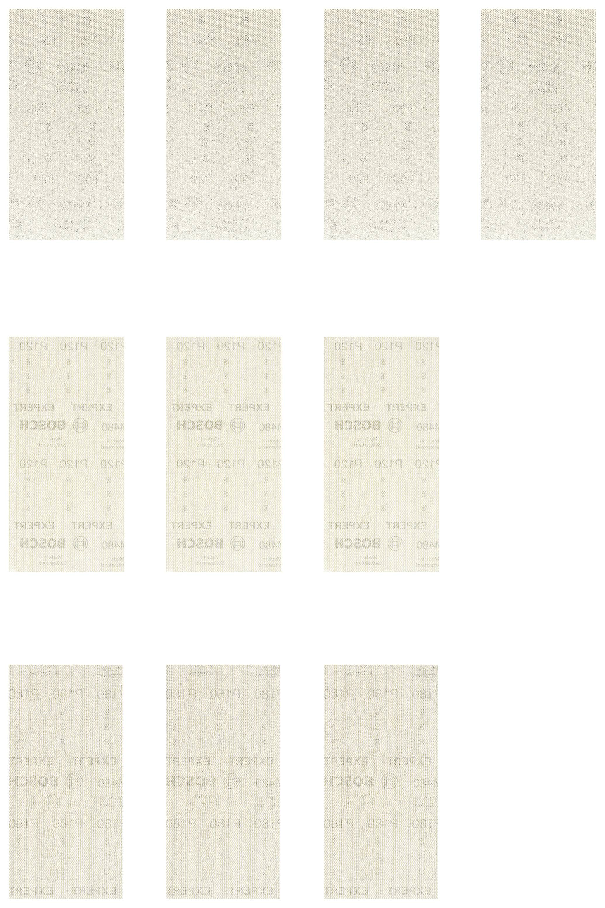 Bosch Accessories EXPERT M480 2608901206 Schleifnetz-Set gelocht Körnung (num) 80, 80, 80, 80, 120, 120, 120, 180, 180, 180