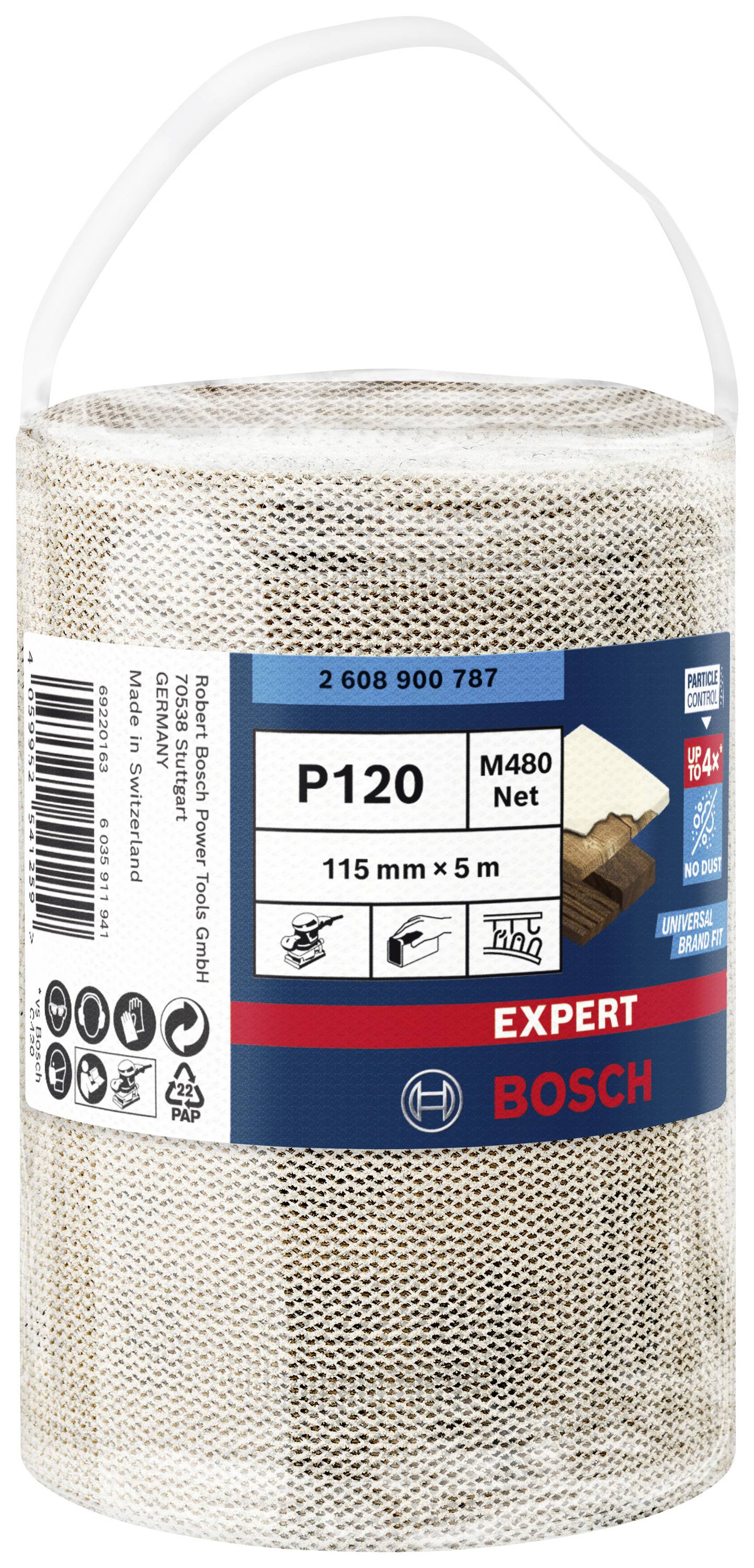 Bosch Accessories EXPERT M480 2608900787 Schleifnetzrolle ungelocht Körnung (num) 120 1St.