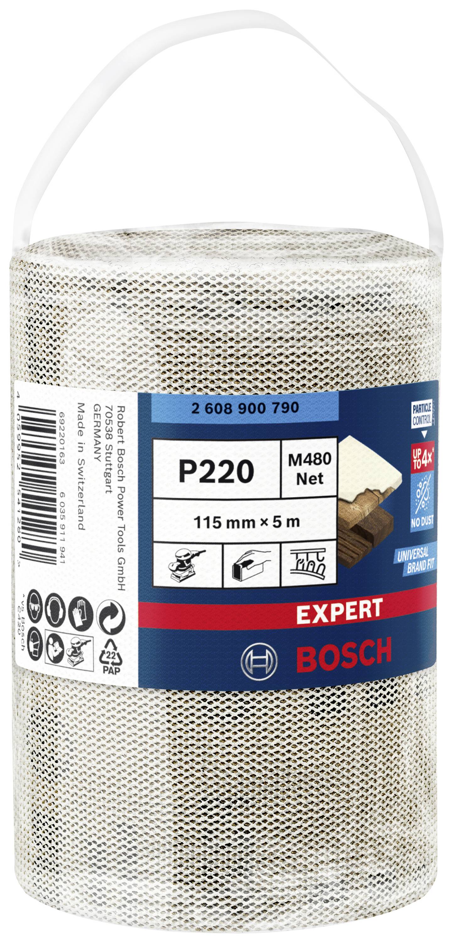 Bosch Accessories EXPERT M480 2608900790 Schleifnetzrolle ungelocht Körnung (num) 220 1St.