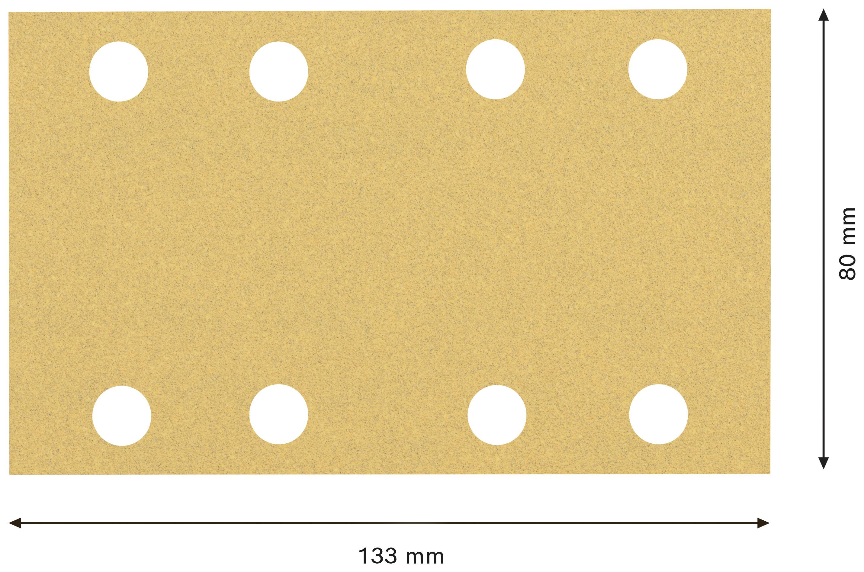 Bosch Accessories EXPERT C470 2608900880 Schwingschleifpapier gelocht Körnung (num) 100 (L x B) 133mm x 80mm 10St.