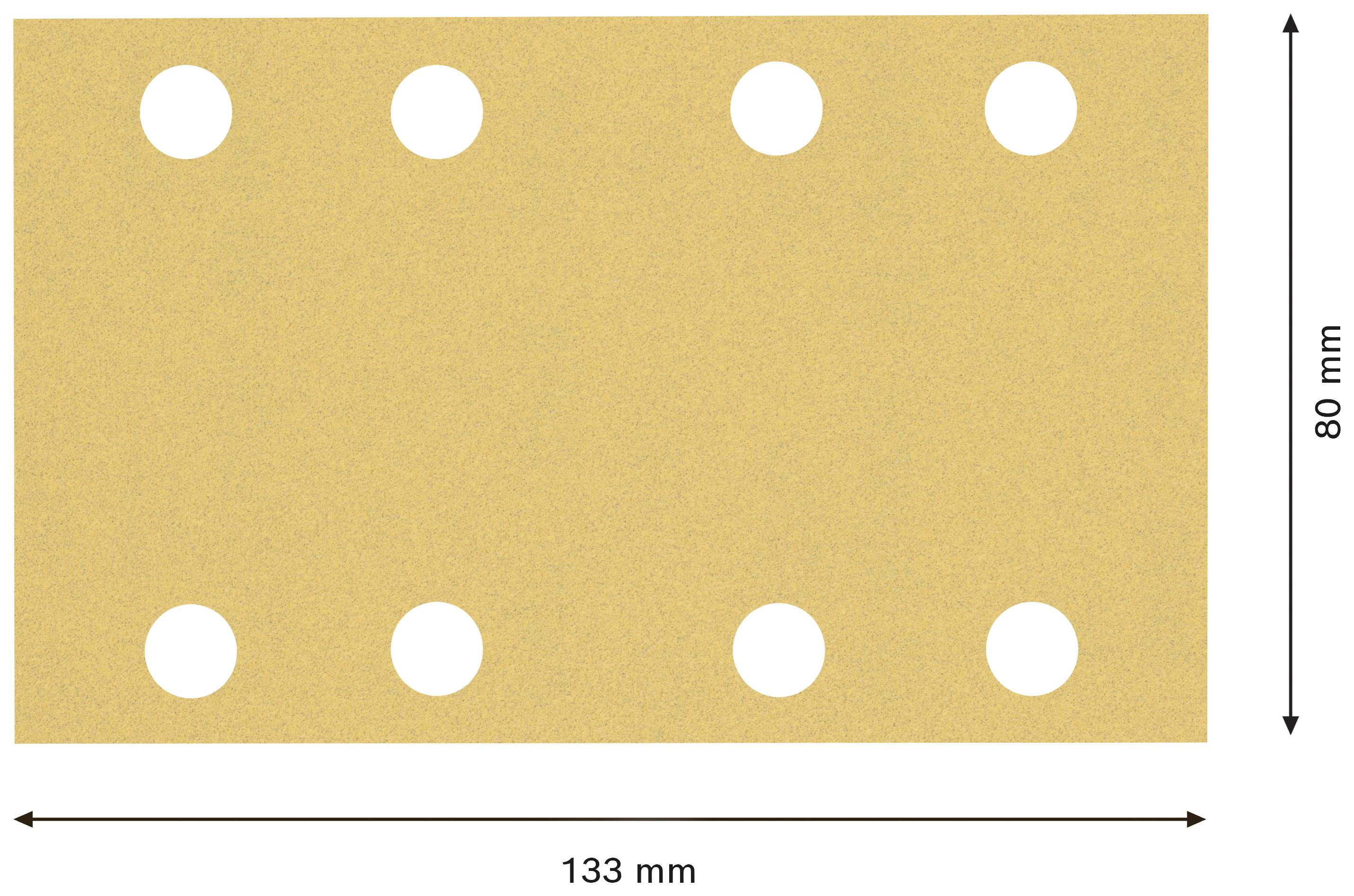 Bosch Accessories EXPERT C470 2608900881 Schwingschleifpapier gelocht Körnung (num) 120 (L x B) 133mm x 80mm 10St.