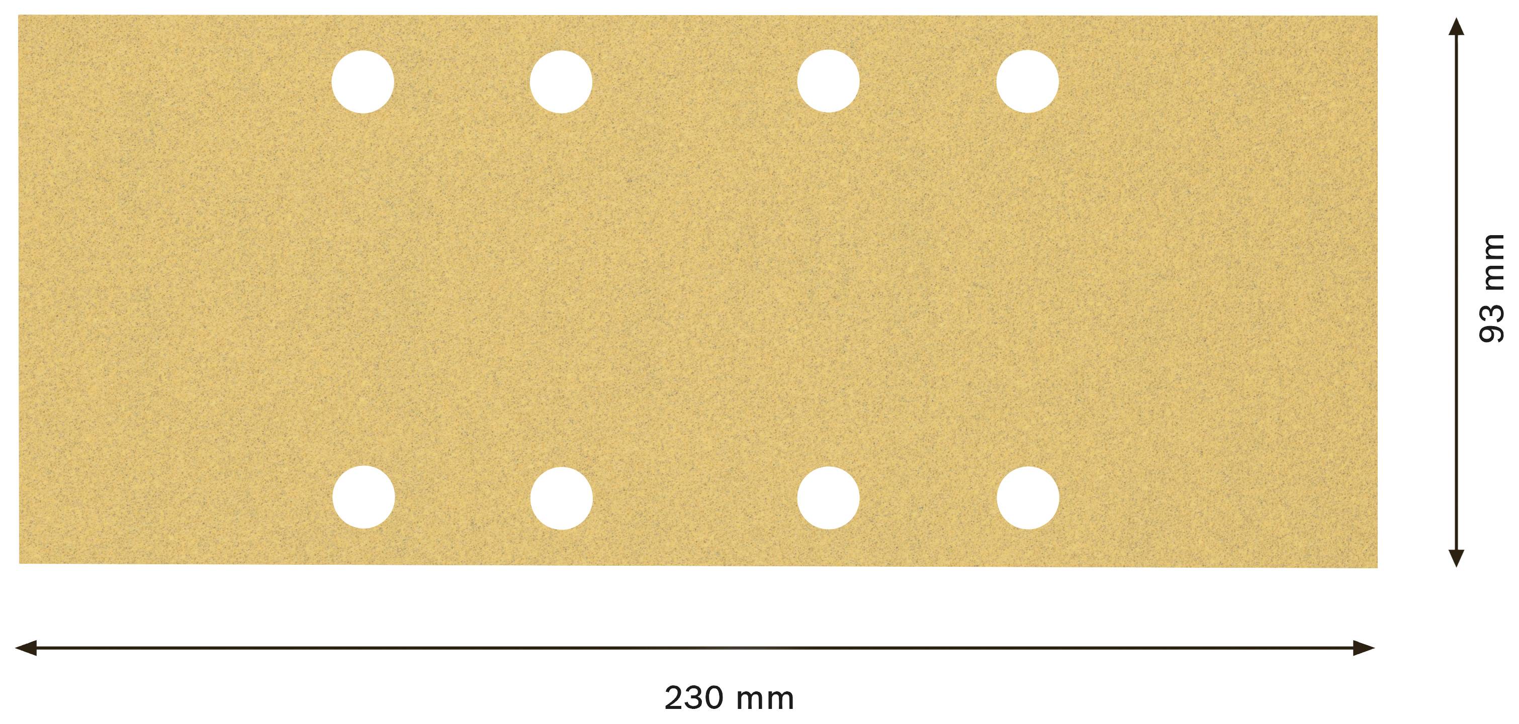 Bosch Accessories EXPERT C470 2608900871 Schwingschleifpapier gelocht Körnung (num) 100 (L x B) 230mm x 93mm 10St.