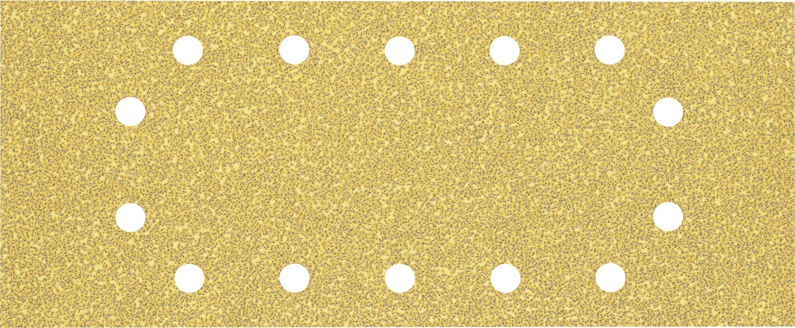 Ein rechteckiges goldglänzendes Pflaster mit weißen Punkten in zwei Linien parallel zu den Rändern.