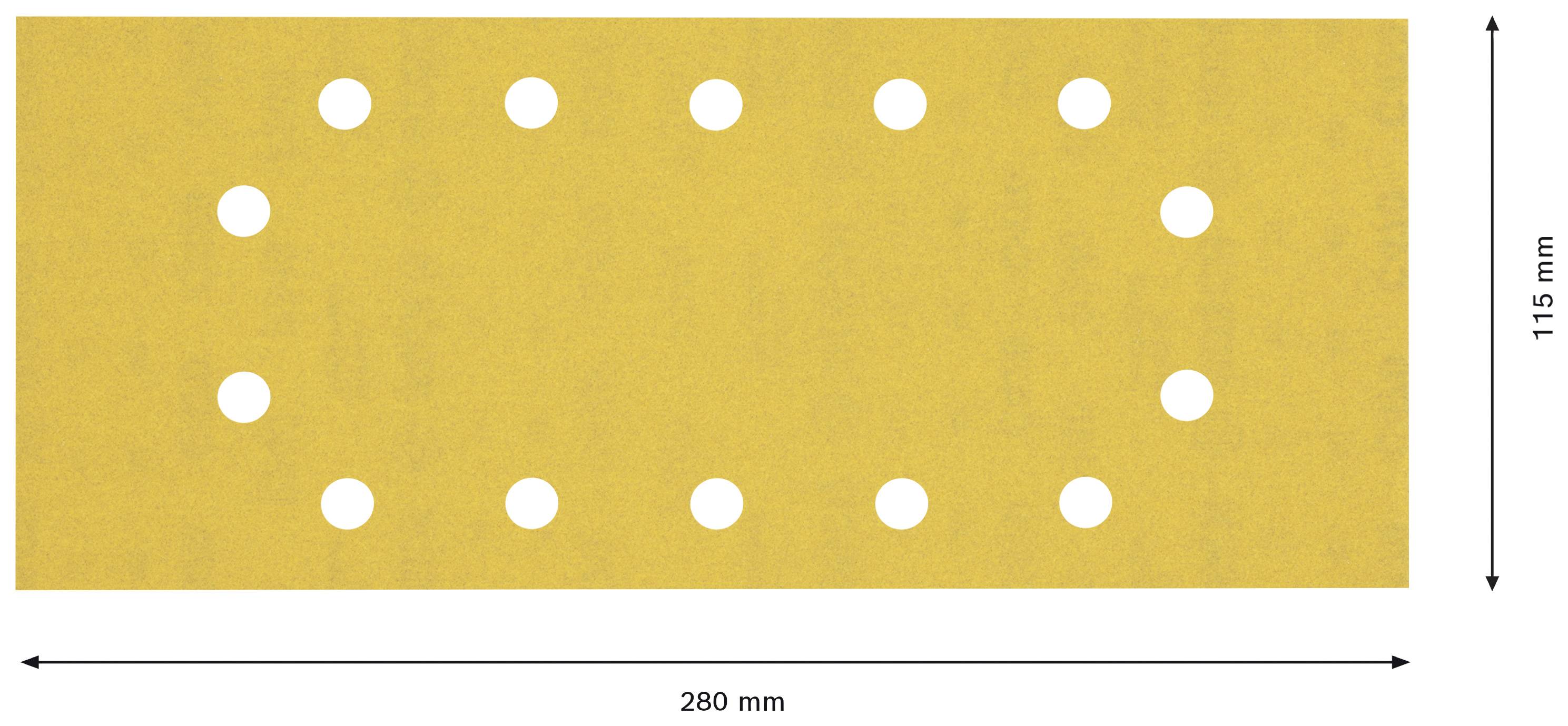 Bosch Accessories EXPERT C470 2608900851 Schwingschleifpapier gelocht Körnung (num) 240 (L x B) 280mm x 115mm 10St.