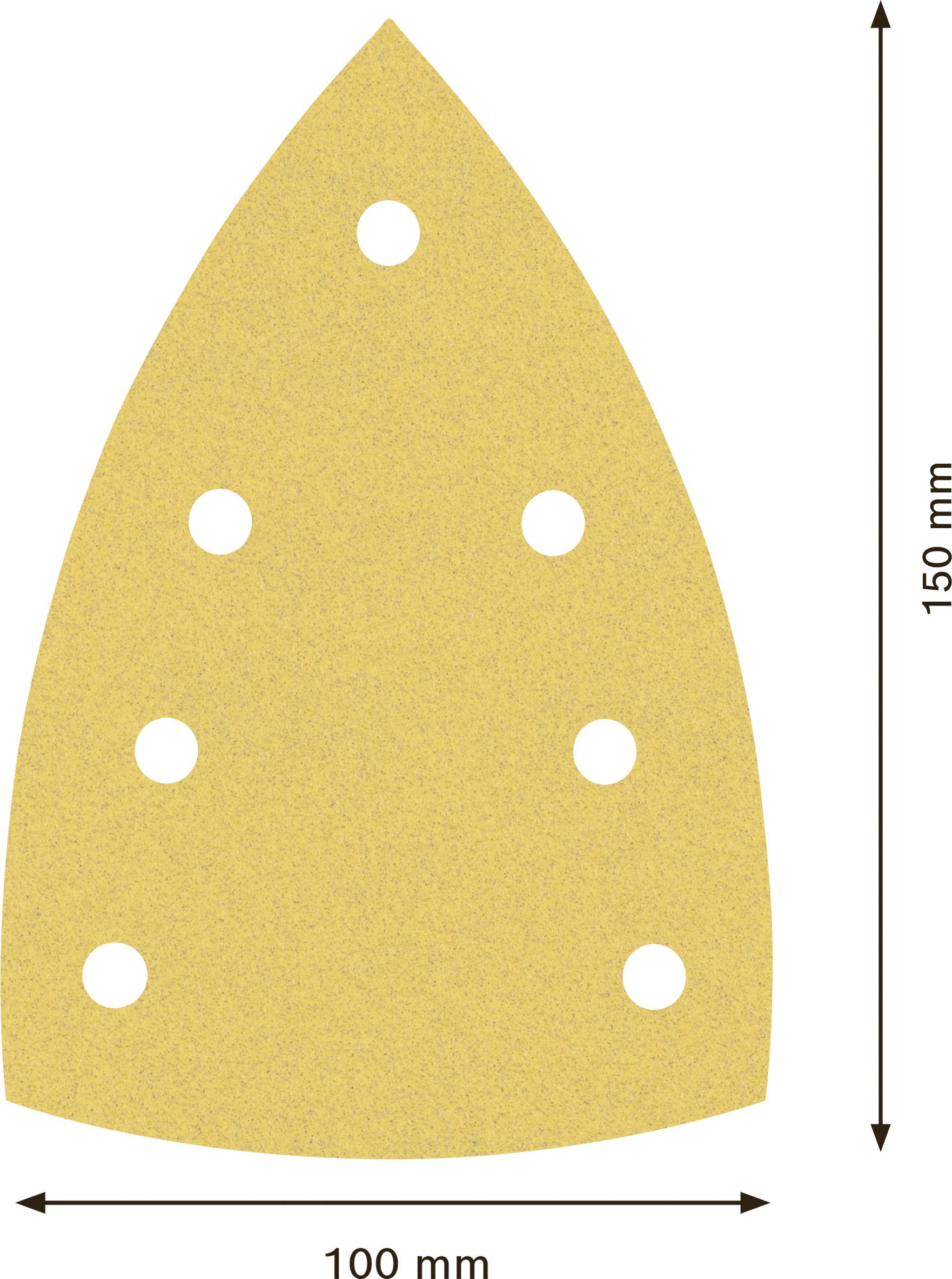 Bosch Accessories EXPERT C470 2608901117 Schleifnetz für Multischleifer gelocht Körnung (num) 120 (L x B) 150mm x 100mm 10St.