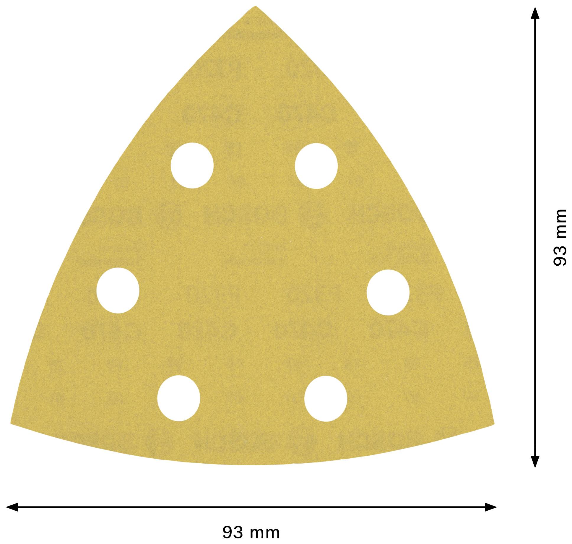 Bosch Accessories EXPERT C470 2608900933 Deltaschleifpapier gelocht Körnung (num) 320 (L x B) 93mm x 93mm 50St.