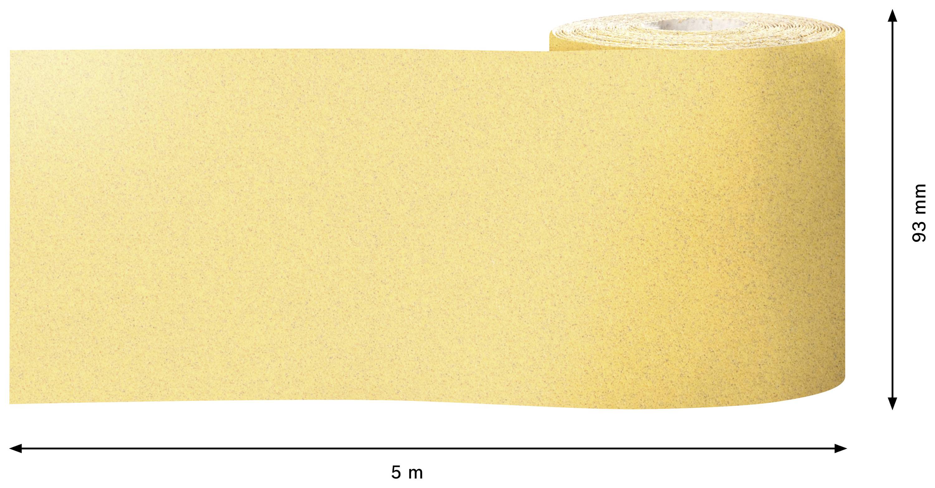 Rolle gelbes Material, 5 m lang und 93 mm breit.