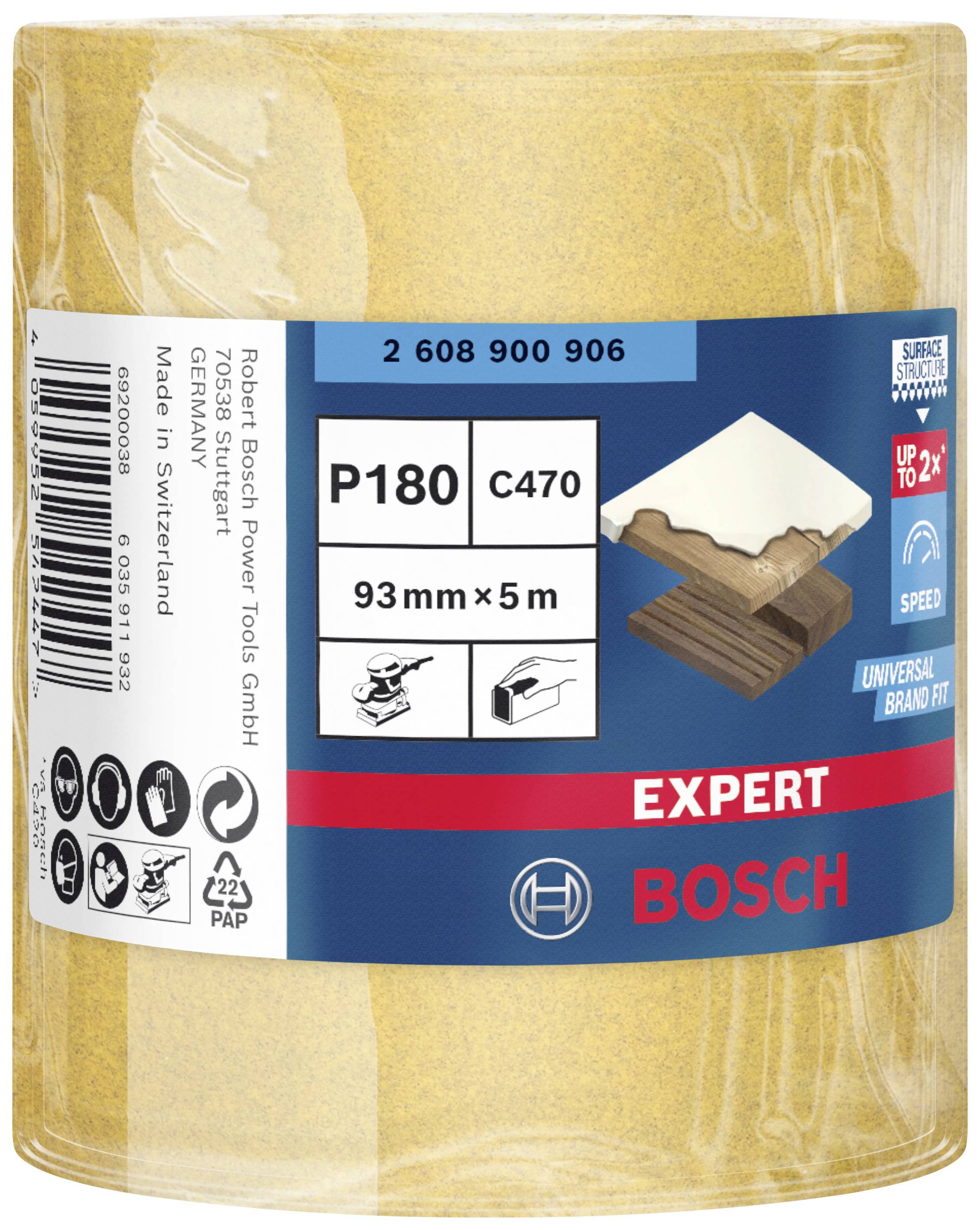 Bosch Accessories EXPERT C470 2608900906 Schleifpapierrolle ungelocht Körnung (num) 180 1 St.