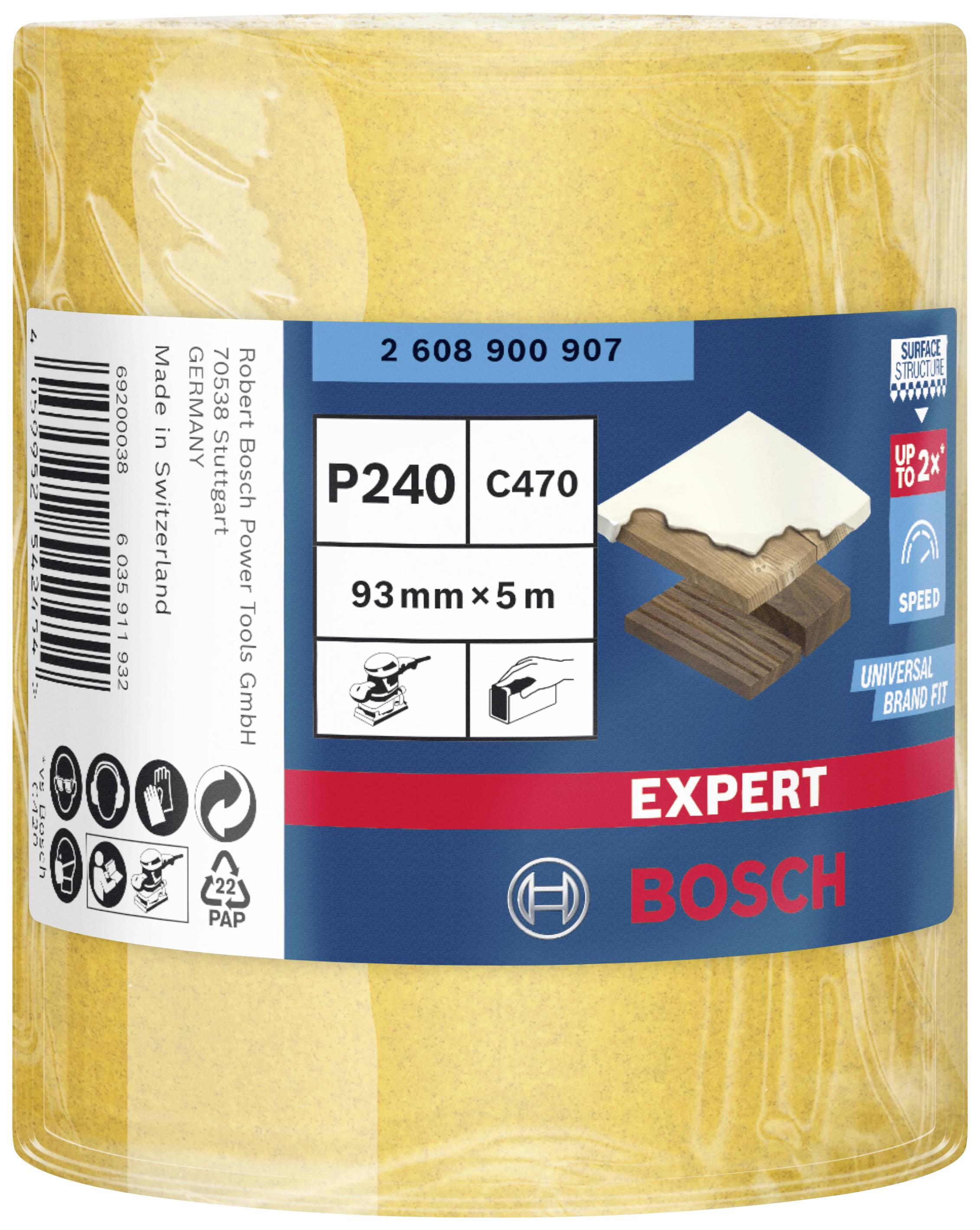 Bosch Accessories EXPERT C470 2608900907 Schleifpapierrolle ungelocht Körnung (num) 240 1St.