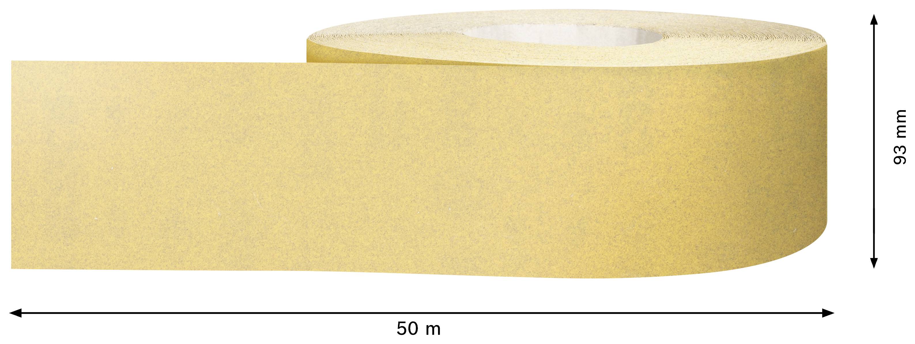 Rolle mit gelbem Band, 50 Meter lang und 93 Millimeter breit.